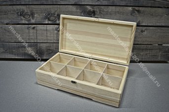 Купить подарочную деревянную шкатулку для чая из массива хвои. Шкатулка подарочная деревянная (для чая)
