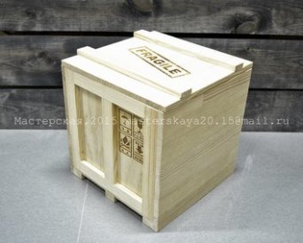 Купить посылочный ящик из массива хвои. Ящик посылочный декоративный